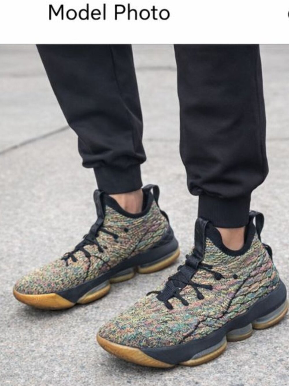 Nike LeBron 15 GS “Fruity Pebbles” 922811-001 Size 5.5Y Multicolor Knit NO LACES